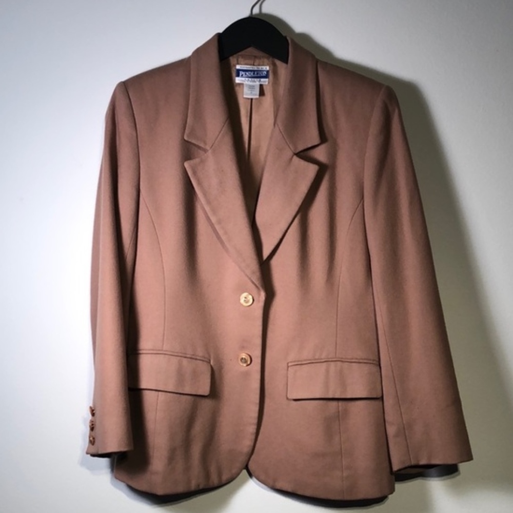Pendleton Petite Tan Light Wool Blazer size 6